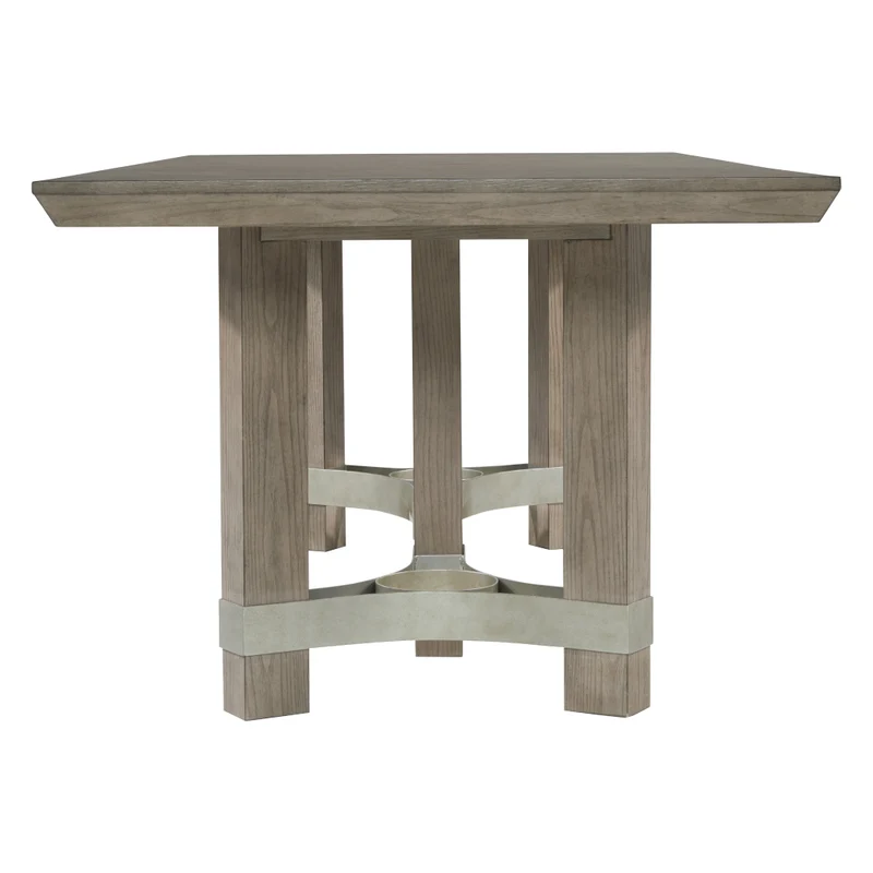 Table de salle à manger rectangulaire en bois/placage brun grisâtre - Chrestner