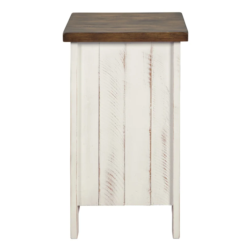 Table d'appoint en bois/placage bicolore avec 1 porte - Wystfield