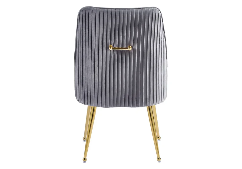 Fauteuil de table velours anthracite poignée dorée - Opus x2