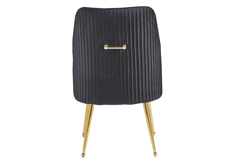 Fauteuil de table velours noir poignée dorée - Opus x2