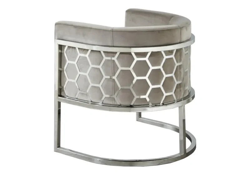 Fauteuil design chromé moka - Alvo