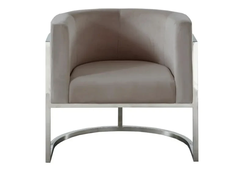 Fauteuil design chromé moka - Alvo