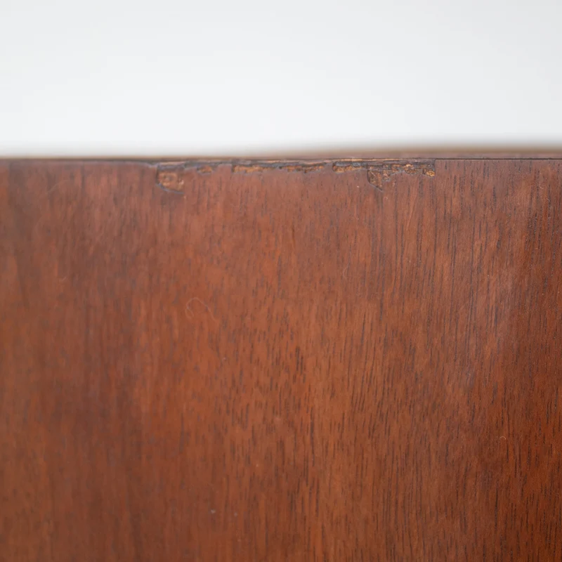 Mid-Century Walnut Wardrobe with Brass Handles