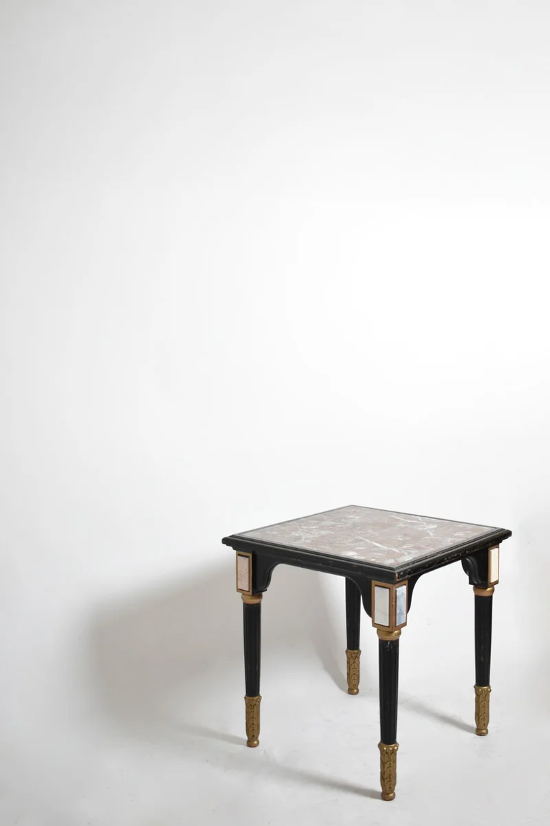 Louis XVI Style Ebonised Pedestal Table, 1930s