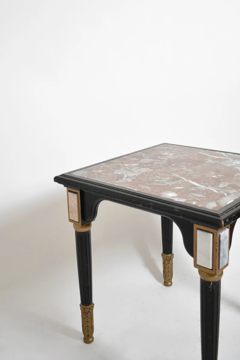 Louis XVI Style Ebonised Pedestal Table, 1930s