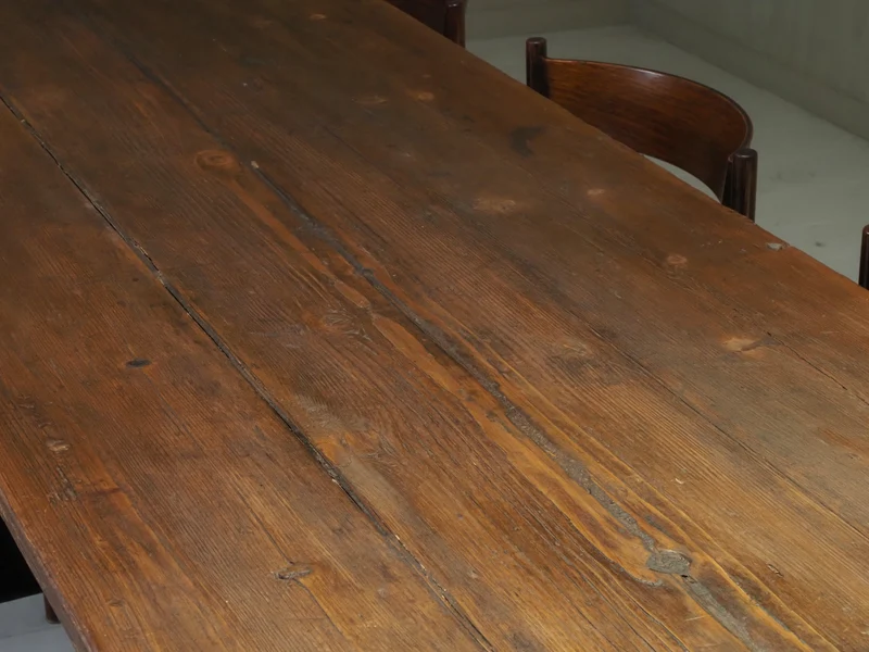 19th Century X-Frame Trestle and Cross Stretcher Base Table