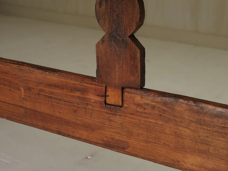 19th Century X-Frame Trestle and Cross Stretcher Base Table