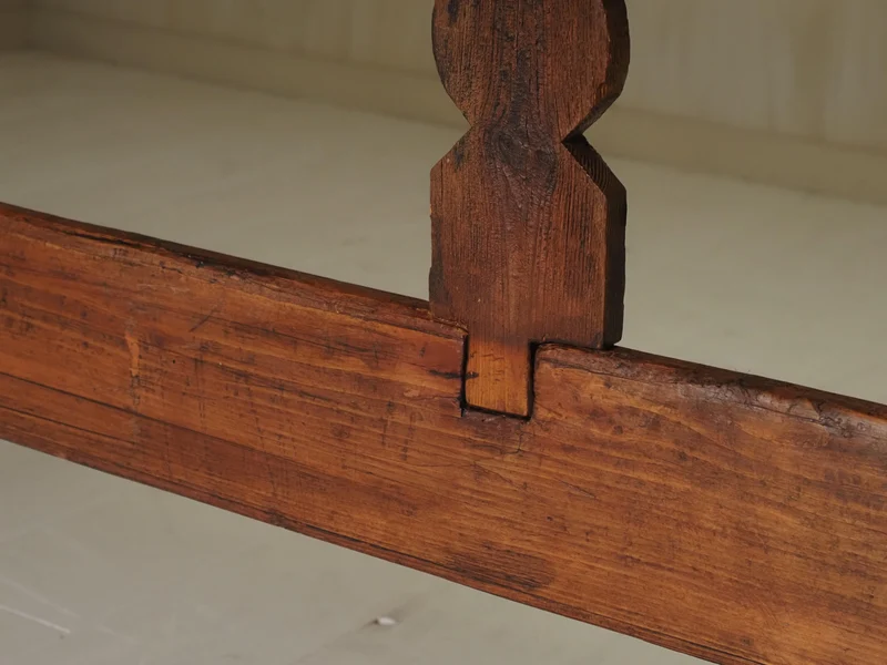 19th Century X-Frame Trestle and Cross Stretcher Base Table