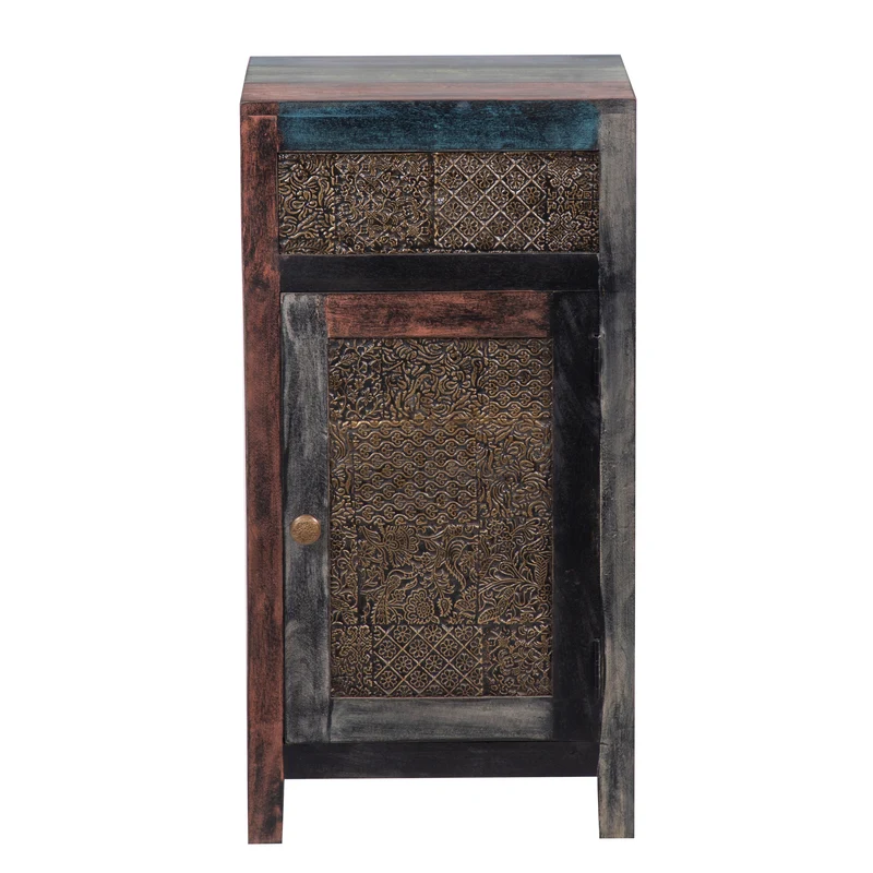 Meuble d'appoint sculpté | Manguier Pushkar