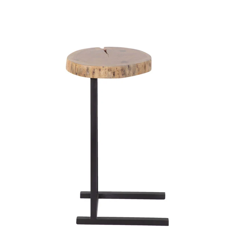 Set de 3 tables gigognes acacia et métal