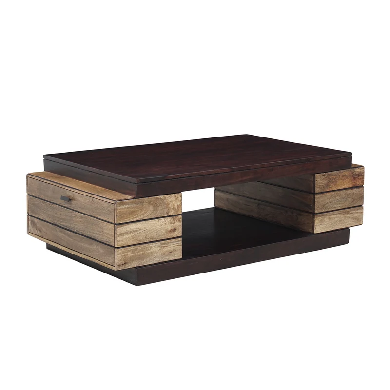 Table basse rectangulaire bois bicolore | Manguier Herods