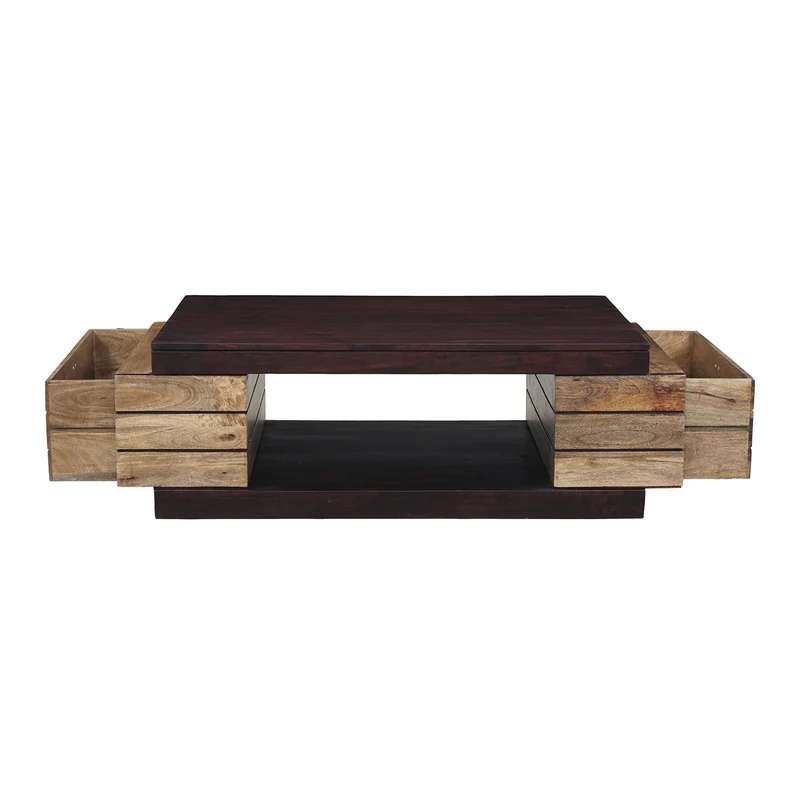 Table basse rectangulaire bois bicolore | Manguier Herods