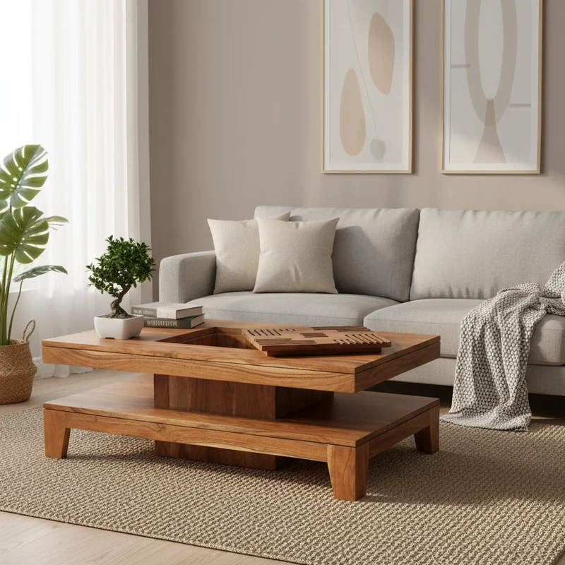 Table basse rectangulaire 140 cm | Acacia Kavish II