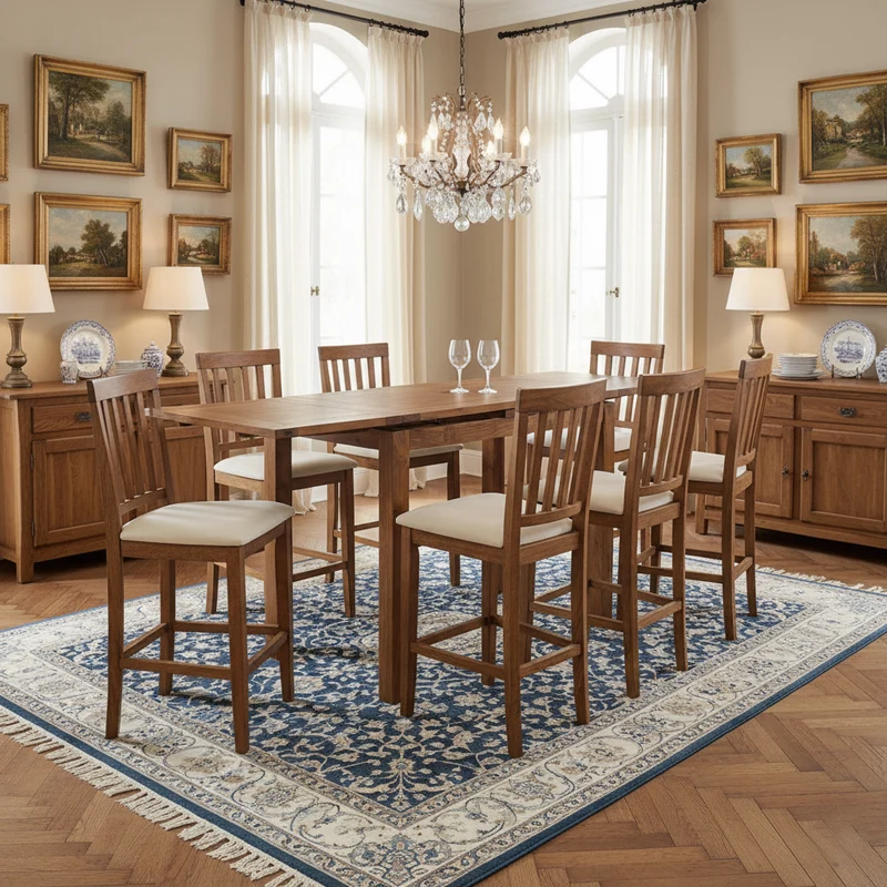 Table haute mange debout rectangulaire 130x90 miel | Acacia Gordon
