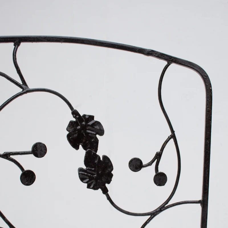 Set of Three Decorative Wrought Iron Garden Chairs