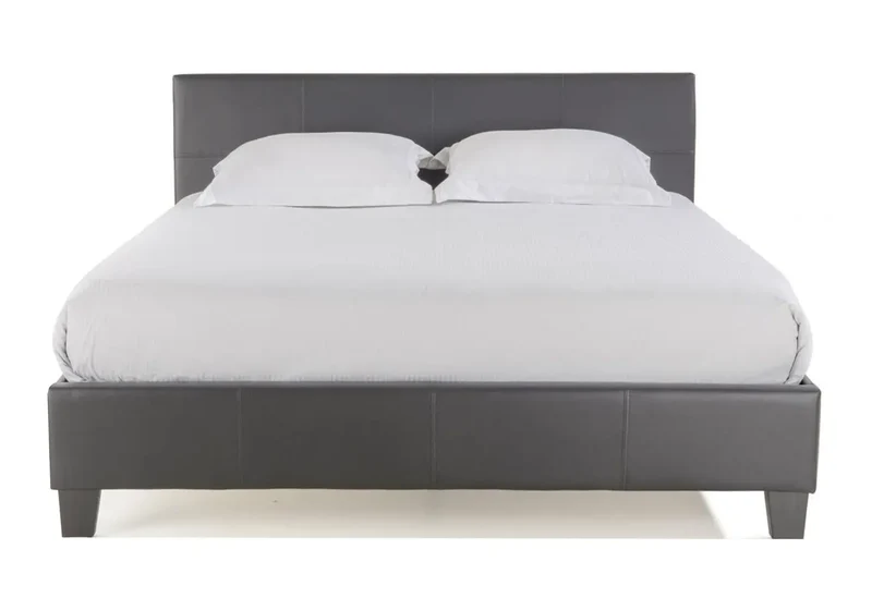 Lit double simili gris - Soft
