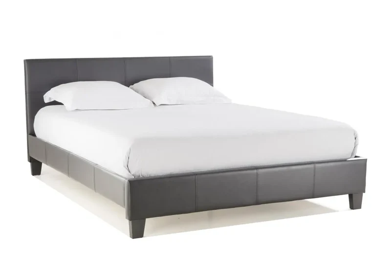 Lit double simili gris - Soft
