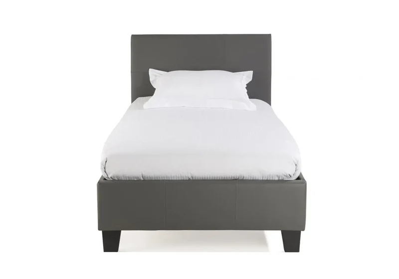 Lit double simili gris - Soft