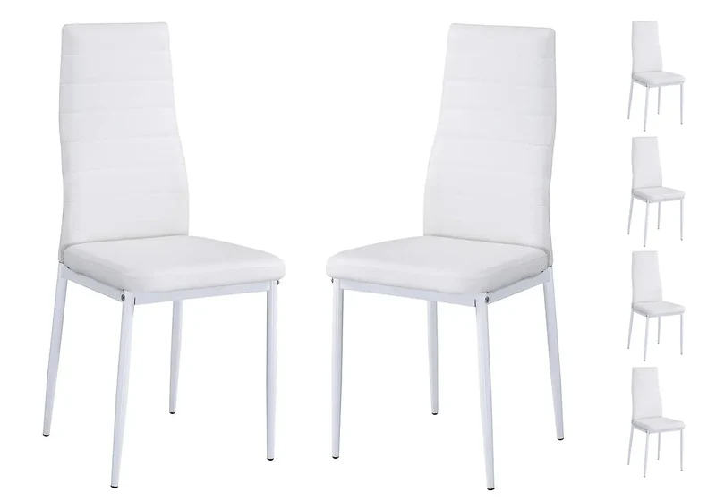 Table repas 6 chaises blanches - Tao