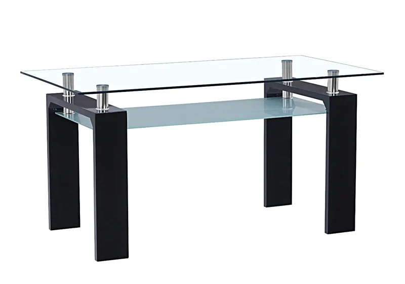 Table laqué noir 6 chaises gris - Toe