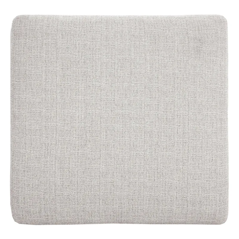 Ottoman surdimensionné en tissu gris pâle - Koralynn