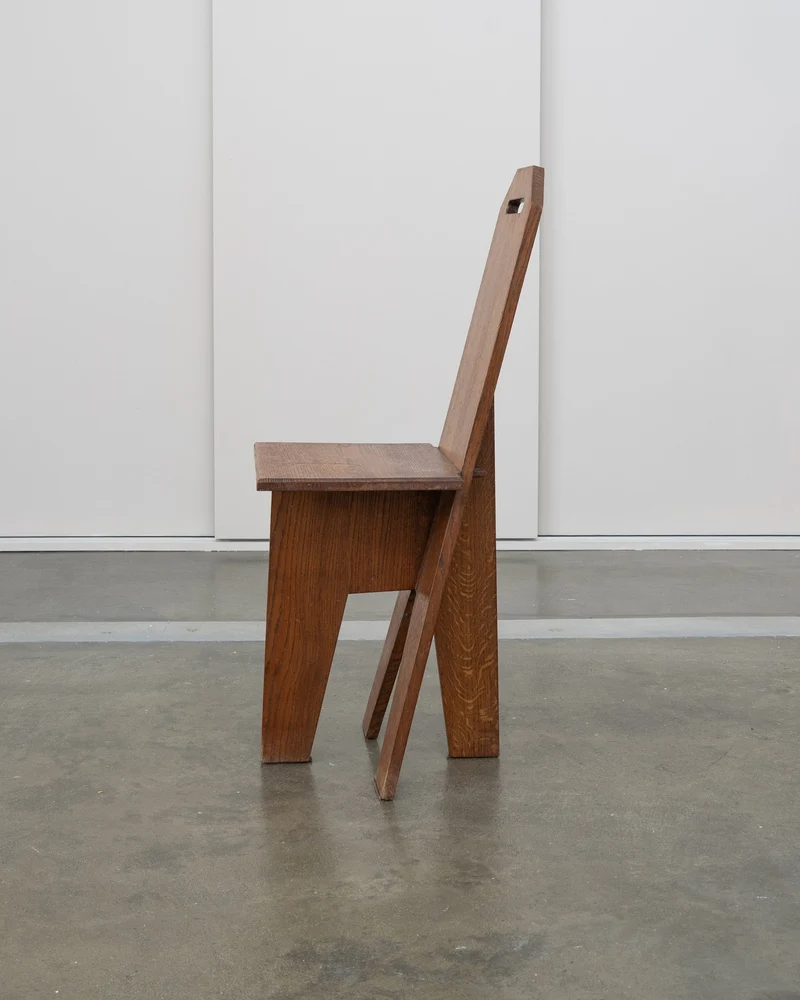 Architectural Brutalist Vernacular Oak Chair (1 of 3)