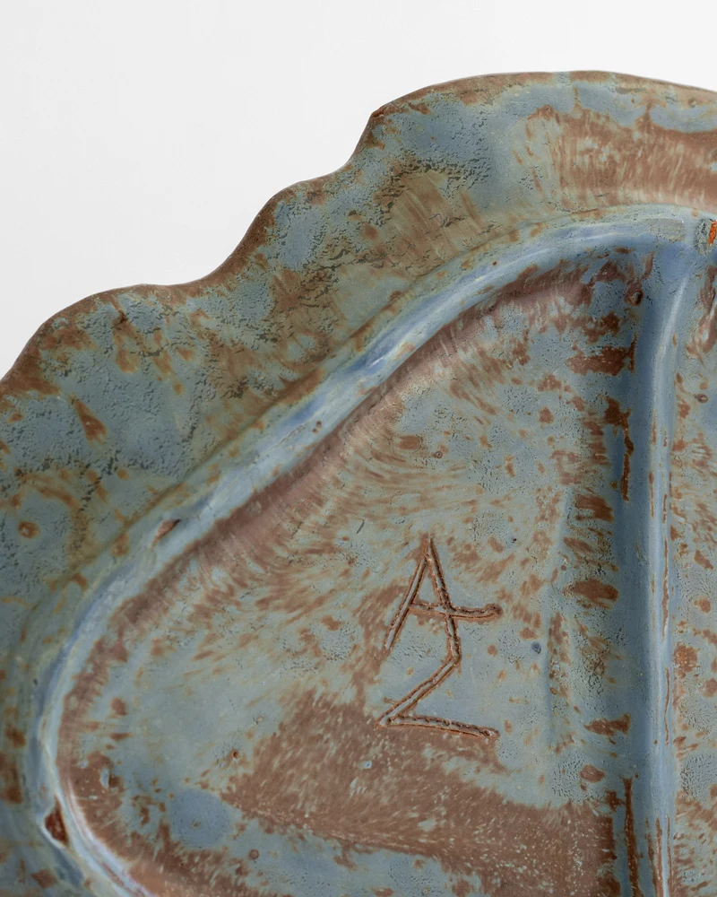 Shell-Shaped Art Deco Ceramic Dish by Allan Ebeling, 1930s