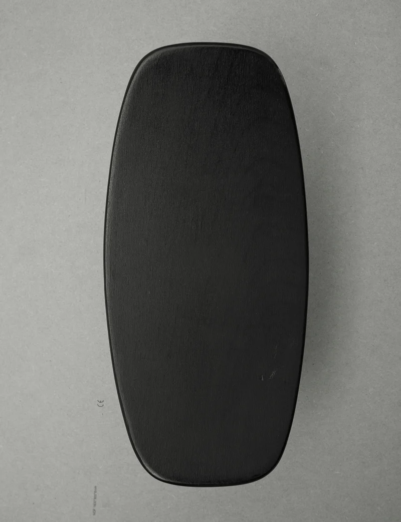 Alain Gaubert meditation stool in black solid beech, France c. 1980