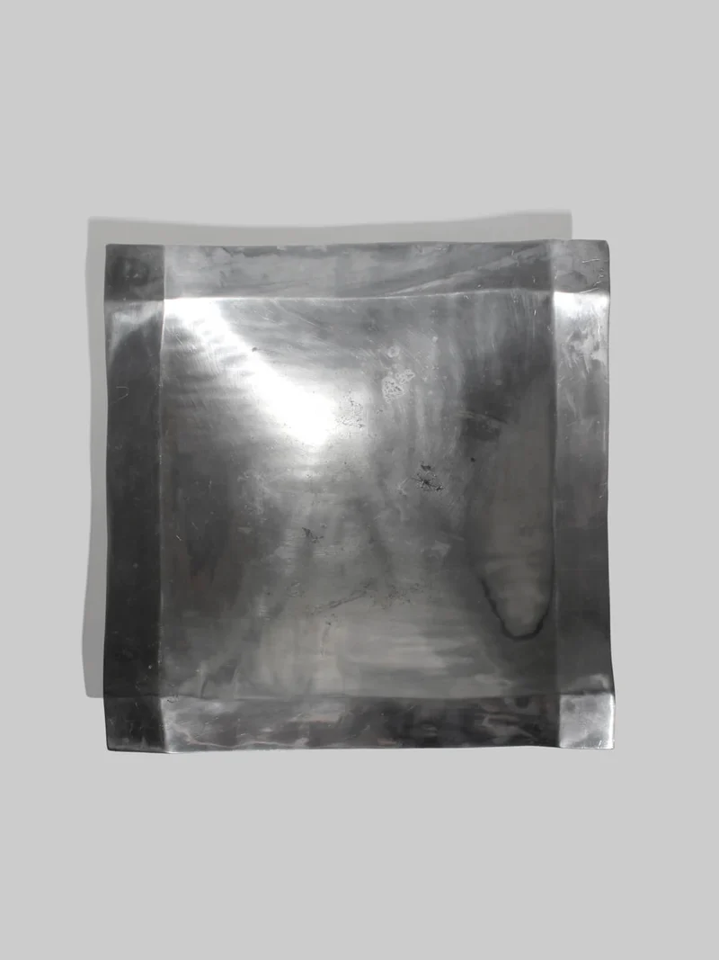 Polished Aluminum Contemporary Square Large Bowl