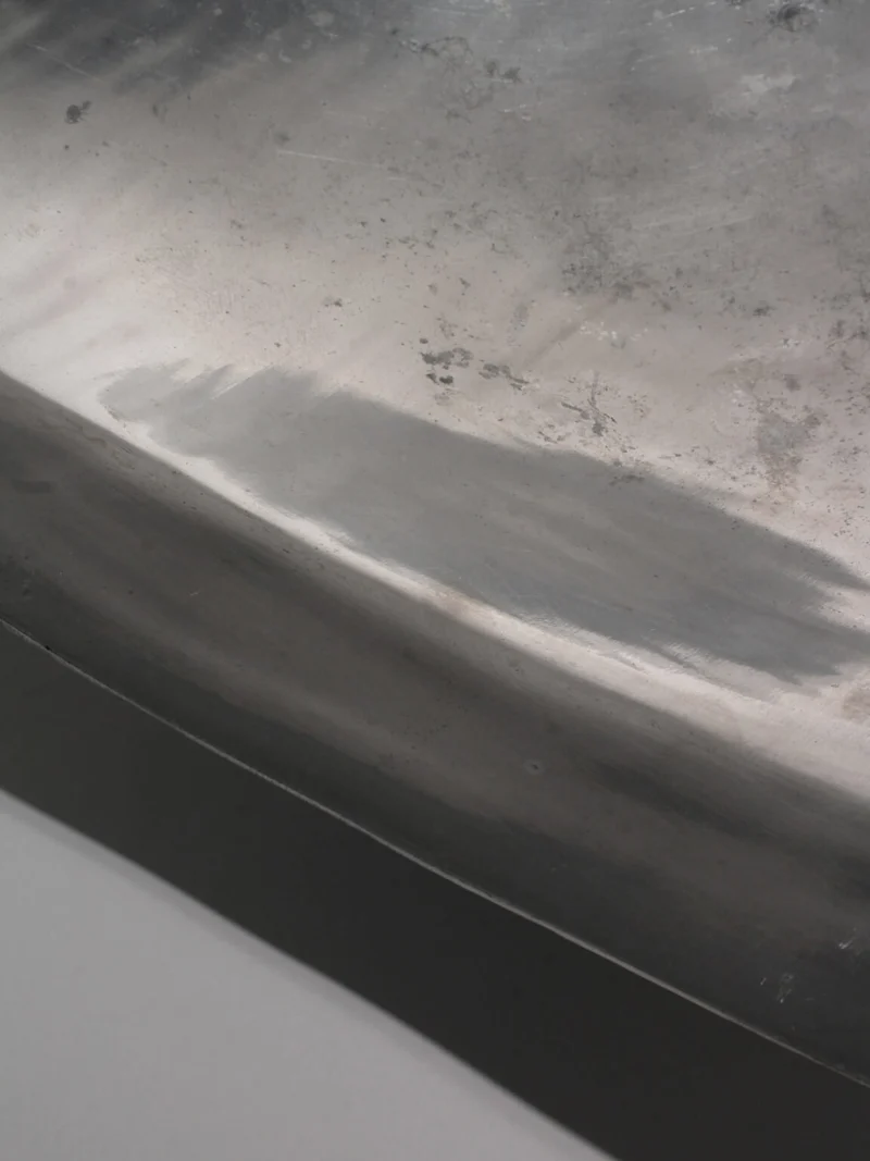 Polished Aluminum Contemporary Square Large Bowl