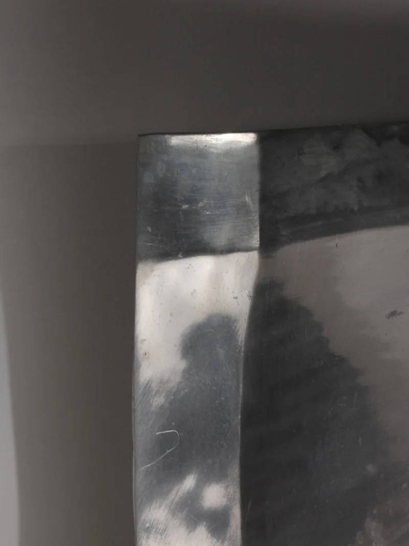 Polished Aluminum Contemporary Square Large Bowl