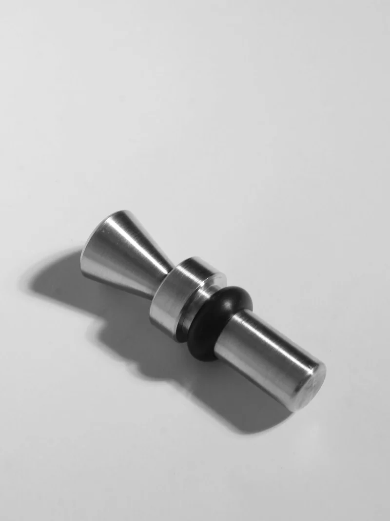 Brushed Metal Brutalist Massive Bottle Stopper