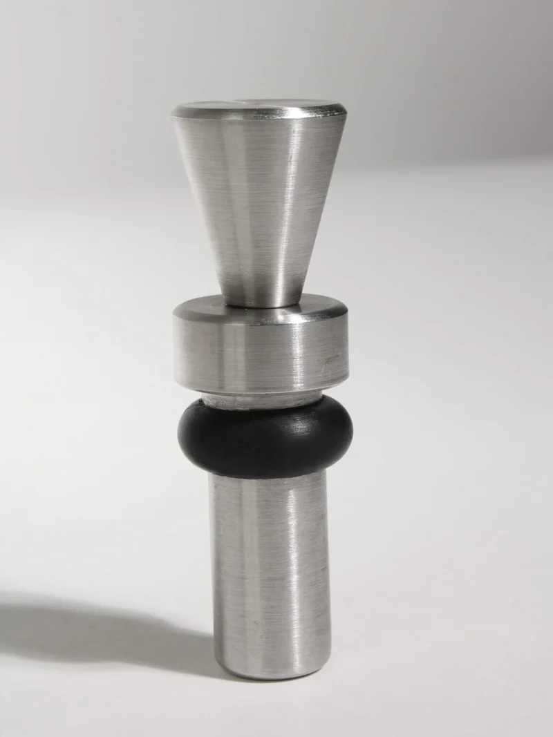 Brushed Metal Brutalist Massive Bottle Stopper