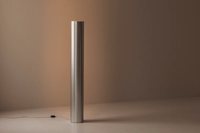 Vintage Sculptural metal tube floor lamp, Italy 1960s