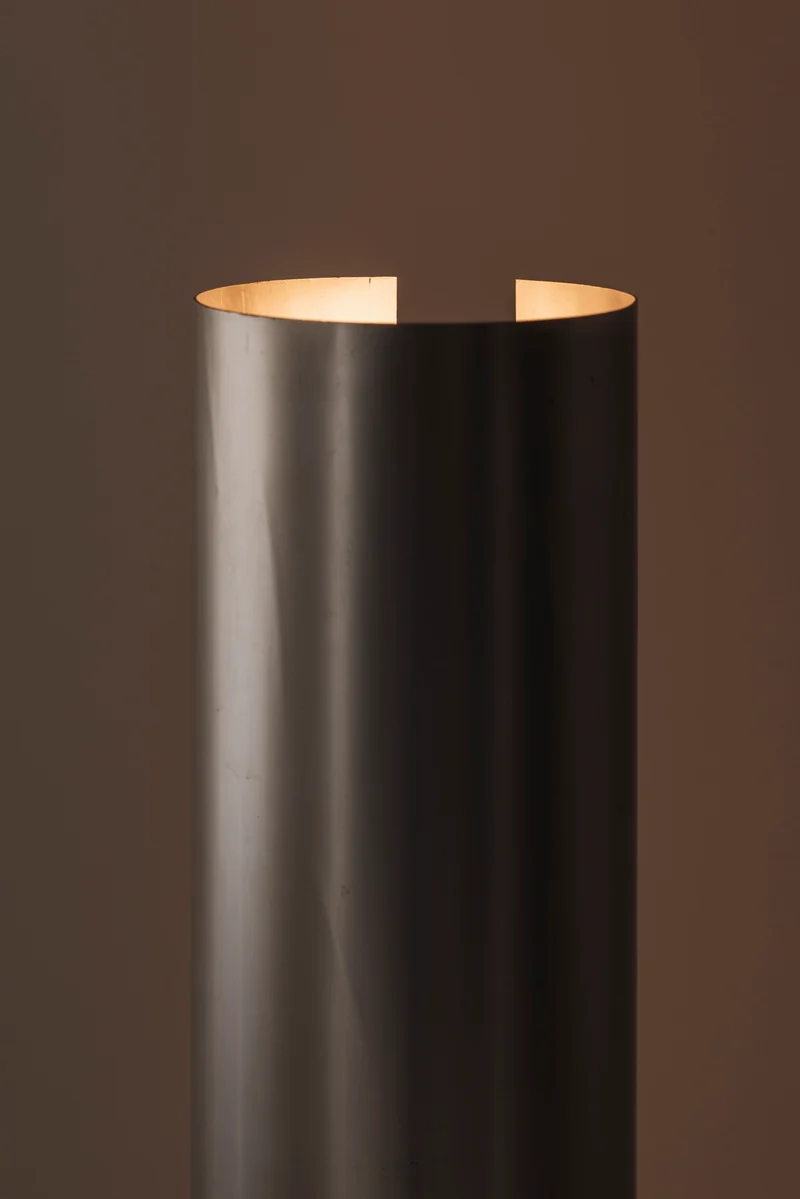 Vintage Sculptural metal tube floor lamp, Italy 1960s