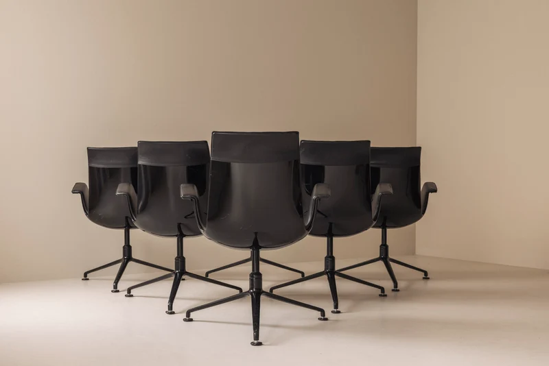 1/6 Bird Low Tulip Chairs by Preben Fabricius & Jorgen Kastholm, 1980s