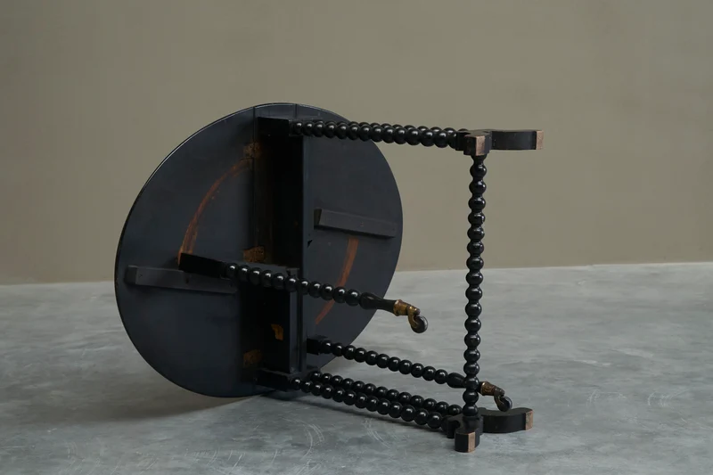 Beautiful Ebonized Bobbin Turned Baby Sutherland Table England Late 19th Century