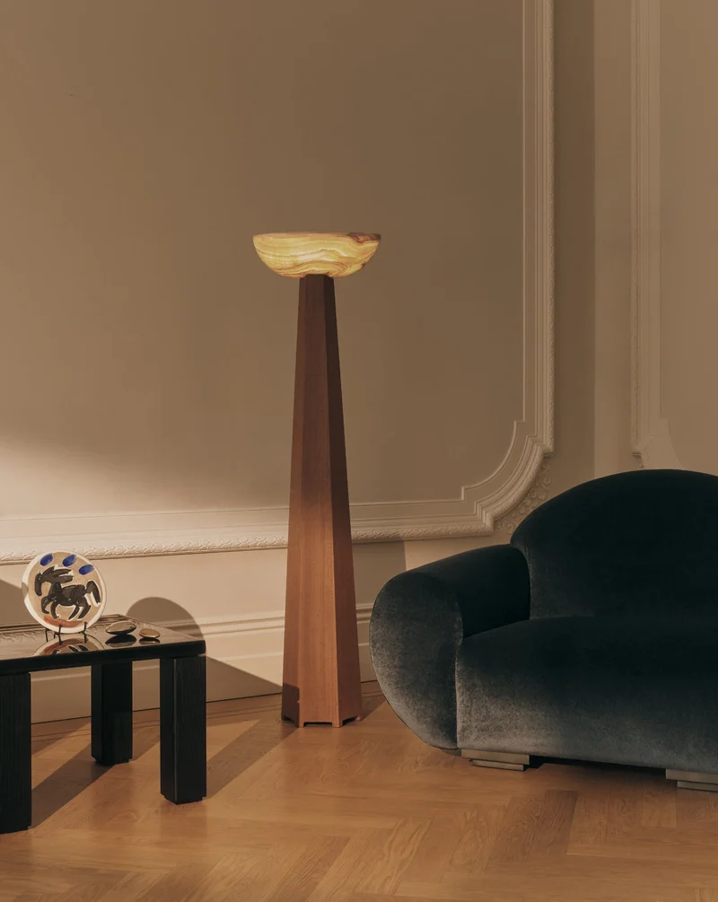 Vesuvius Alabaster Floor Lamp