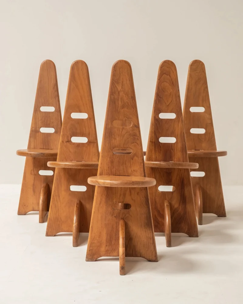 Set of Six Chairs in the Style of Gijs Boelaars