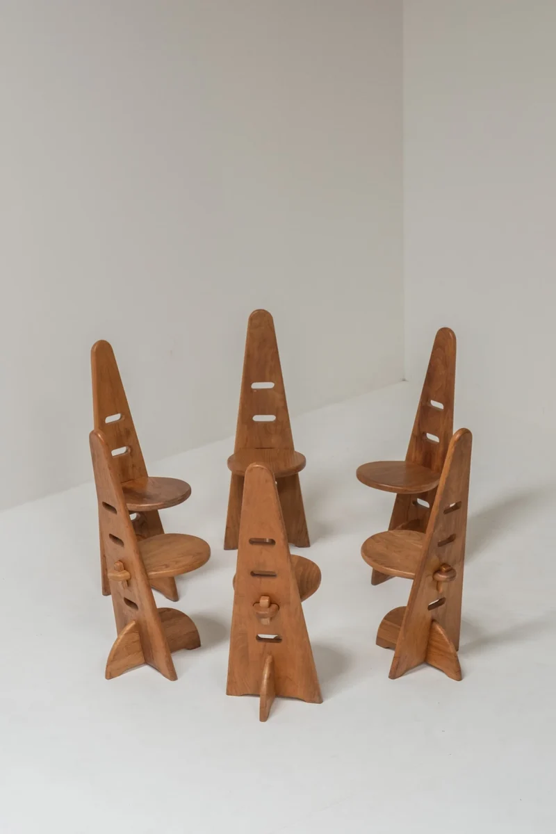 Set of Six Chairs in the Style of Gijs Boelaars