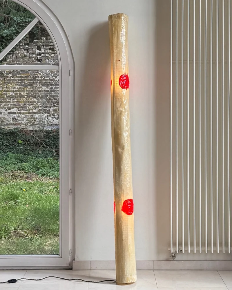 Red Nodes Resin Floor Lamp Series