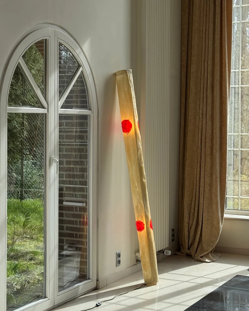 Red Nodes Resin Floor Lamp Series
