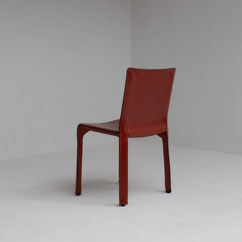Mario Bellini Cab Chairs for Cassina in Red Leather