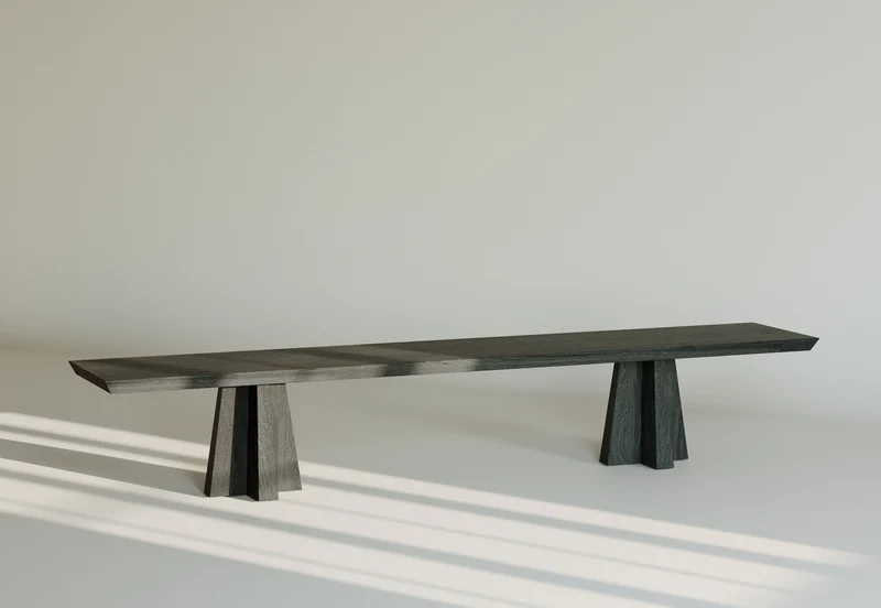 Bench - in Oak and Stained Ash - Collection