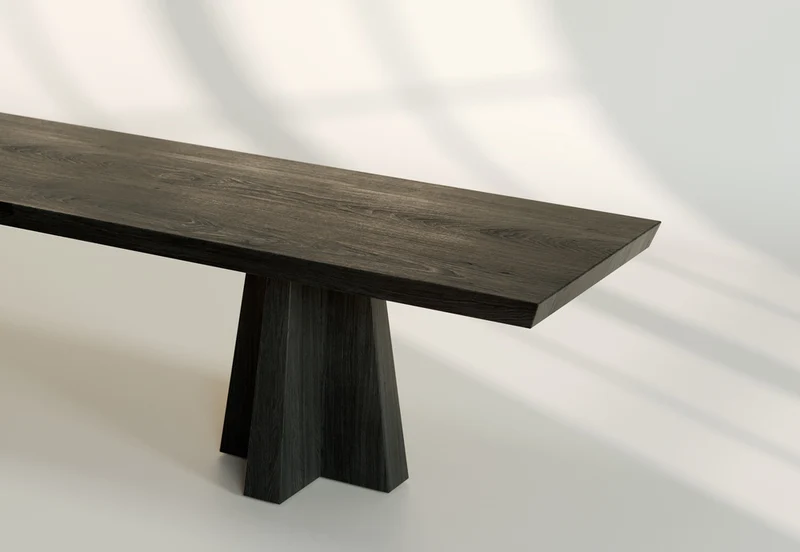 Bench - in Oak and Stained Ash - Collection