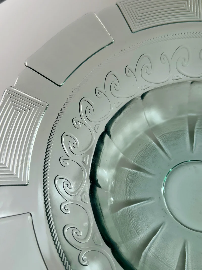 Large Art Deco Fruit Bowl with Relief and Frieze
