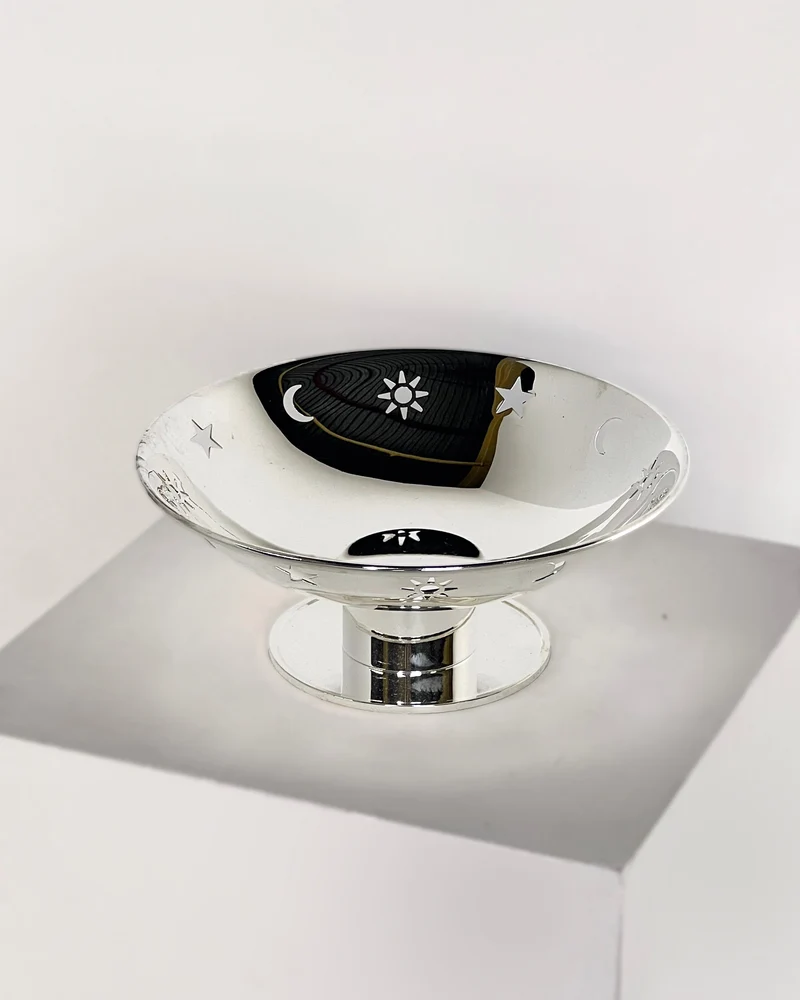Star, Sun, Moon Dish on Pedestal