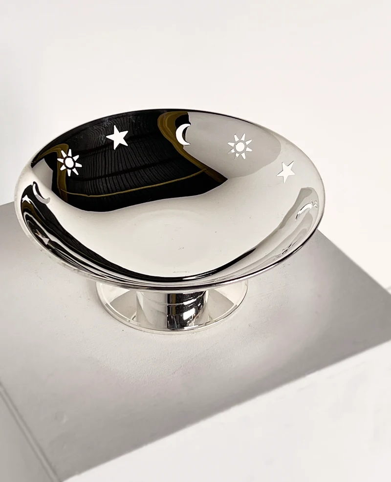 Star, Sun, Moon Dish on Pedestal