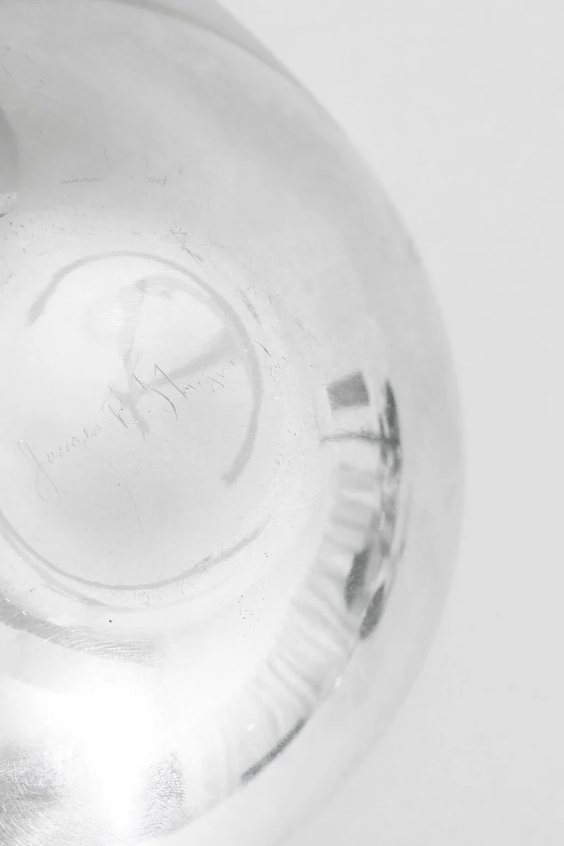 Sculptural Chrome Dish and Spoon