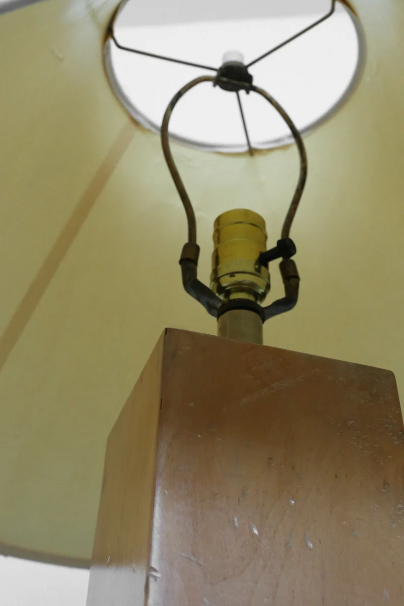 Vintage Architectural Wood Floor Lamp